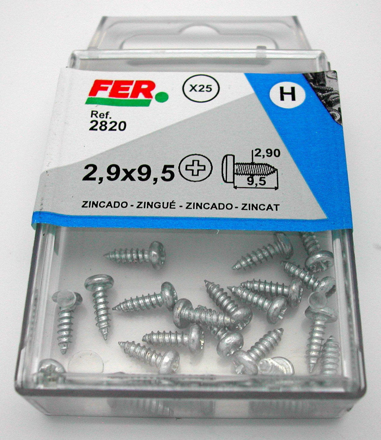 FER 2758 Peque/ños Trabajos Tornillo Cabeza Hexagonal M10x100 Zincado